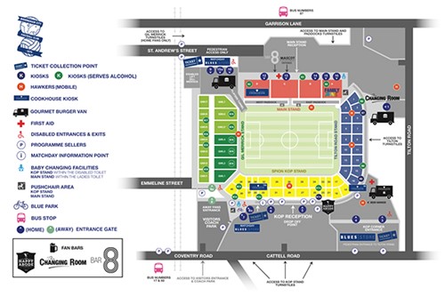 Stadium Plan Birmingham City Football Club