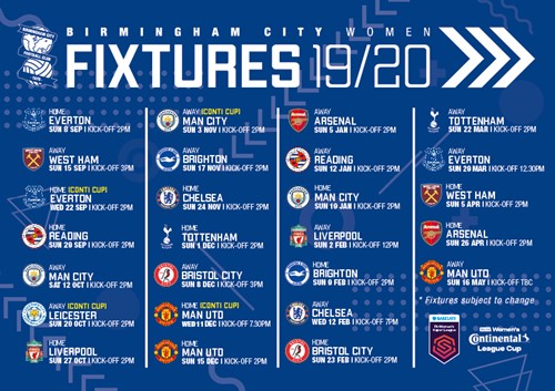 2019/20 Barclays FA Women’s Super League fixtures released